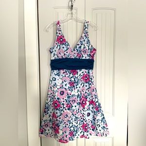 Patagonia Margot Dress Medium Blue and Pink Floral